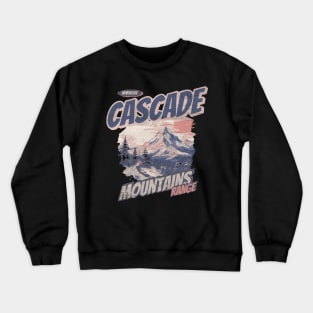 Cascade Mountains Graphic , North Cascades Hiking , Camping Lover Gift, Vacation Holiday Forest  for him her woman Crewneck Sweatshirt